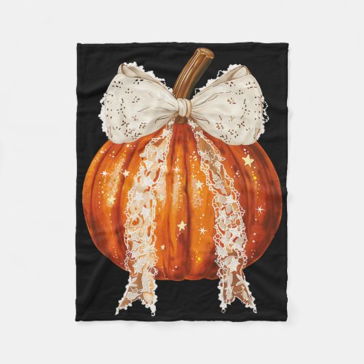 Coquette Bow Pumpkin Seizoen Herfst Herfst Y'all T Fleece Deken (Voorkant)