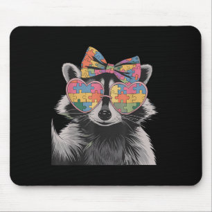 Coquette Bow Raccoon Autisme Bewustzijn Vrouwen Me Muismat