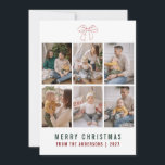 Coquette Bow Red Merry Christmas 6 Photo Collage Feestdagenkaart<br><div class="desc">Embrace the trendy coquette aesthetic with this darling 6-photo grid featuring a charming hand-drawn red bow. A minimalist yet festive choice for modern families looking to share their year's highlights in style.</div>