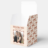 Coquette Bow Retro bruiloft Bedankdoosjes (Geopend)