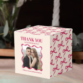 Coquette Bow Retro bruiloft Bedankdoosjes