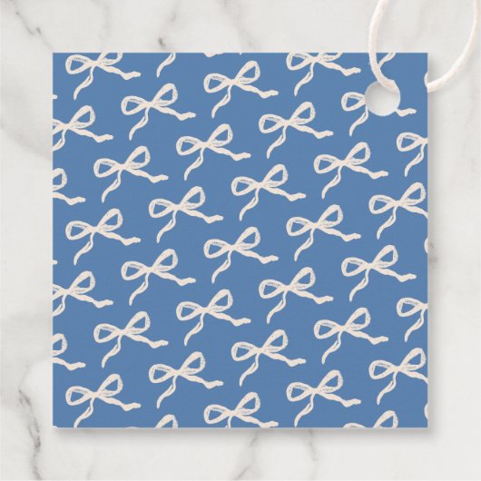 Coquette Bow Retro bruiloft Bedankjes Labels (Achterkant)