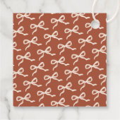 Coquette Bow Retro bruiloft Bedankjes Labels (Achterkant)