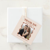 Coquette Bow Retro bruiloft Bedankjes Labels (In situ)