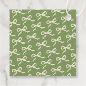 Coquette Bow Retro bruiloft Bedankjes Labels (Achterkant)