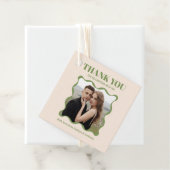 Coquette Bow Retro bruiloft Bedankjes Labels (In situ)