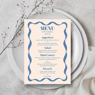Coquette Bow Retro bruiloft Menu