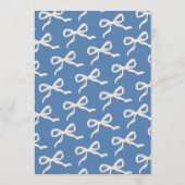 Coquette Bow Retro bruiloft Menu (Achterkant)