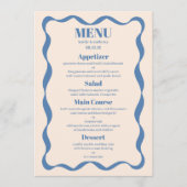 Coquette Bow Retro bruiloft Menu (Voorkant)