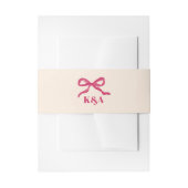 Coquette Bow Retro bruiloft Uitnodigingen Wikkel (Voorkant Voorbeeld)