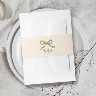 Coquette Bow Retro bruiloft Uitnodigingen Wikkel