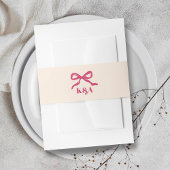 Coquette Bow Retro bruiloft Uitnodigingen Wikkel