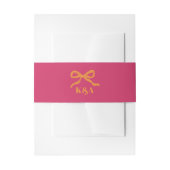 Coquette Bow Retro bruiloft Uitnodigingen Wikkel (Voorkant Voorbeeld)
