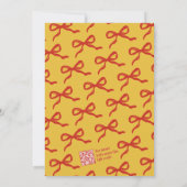 Coquette Bow Retro Trouwfoto Save The Date (Achterkant)