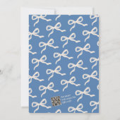 Coquette Bow Retro Trouwfoto Save The Date (Achterkant)