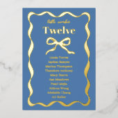 Coquette Bow Retro Trouwstoel Grafiek Folie Kaart (Voorkant)