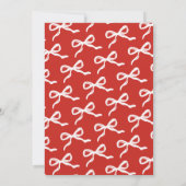 Coquette Bow Retro Wedding Kaart (Achterkant)