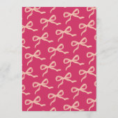 Coquette Bow Retro Wedding Zitting Grafiek Kaarten (Achterkant)