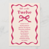 Coquette Bow Retro Wedding Zitting Grafiek Kaarten (Voorkant)
