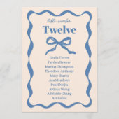 Coquette Bow Retro Wedding Zitting Grafiek Kaarten (Voorkant)