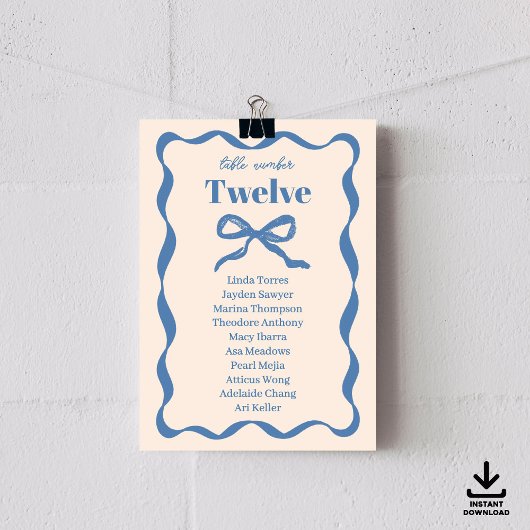 Coquette Bow Retro Wedding Zitting Grafiek Kaarten