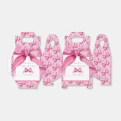 Coquette Bow | Roze Baby Meisje Douche Bedankdoosjes (Uitgevouwen)