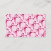 Coquette Bow | Roze Baby Meisje Douche Luier Raffl Informatiekaartje (Achterkant)