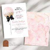 Coquette Bow Roze Baby shower Verjaardag Kaart