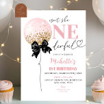 Coquette Bow Roze Ballon Verjaardag Kaart<br><div class="desc">Coquette Bow Roze Ballon Verjaardag,  Gouden Glitter Kids Verjaardag Uitnodiging,  Black Bow Verjaardag Uitnodiging,  Coquette Bow Kids Verjaardag,  Is Ze Niet Oneindige Verjaardag Uitnodiging</div>