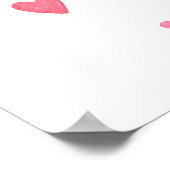 Coquette Bow Roze Foto Pet Verjaardagsfeestje Welk Poster (Hoek)