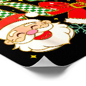 Coquette Bow Santa Claus Merry Christmas Women Xma Poster (Hoek)