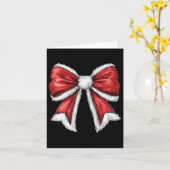 Coquette Bow Santa Claus Vrolijke Kerstvrouwen Xma Kaart (Gele Bloem)