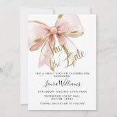 Coquette Bow Save The Date Sweet Sixteen Kaart (Voorkant)