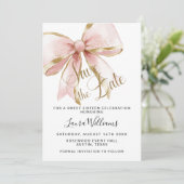 Coquette Bow Save The Date Sweet Sixteen Kaart (Staand voorkant)