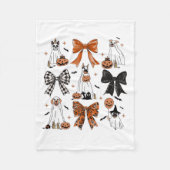 Coquette Bow Schattigee spookhonden Halloween pomp Fleece Deken (Voorkant)