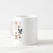 Coquette Bow Schattigee spookhonden Halloween pomp Koffiemok (Voorkant links)