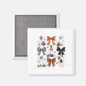 Coquette Bow Schattigee spookhonden Halloween pomp Magneet (Voorkant / Achterkant)