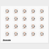 Coquette Bow Schattigee spookhonden Halloween pomp Ronde Sticker (Vel)