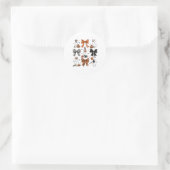 Coquette Bow Schattigee spookhonden Halloween pomp Ronde Sticker (Tas)