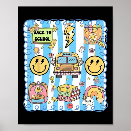 Coquette Bow School Bus Grappig Terug naar School Poster (Voorkant)