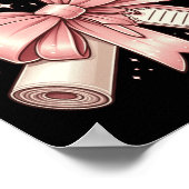 Coquette Bow Senior 2025 Afstuderen met lange mouw Poster (Hoek)