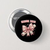 Coquette Bow Senior 2025 Afstuderen met lange mouw Ronde Button 5,7 Cm (Voorkant /achterkant)