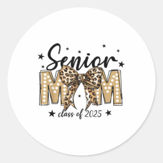 Coquette Bow Senior Mom CL van 2025 Afstuderen Afs Ronde Sticker