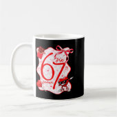Coquette Bow Six Seven 67 Meme Dabbing Heart Valen Koffiemok (Links)