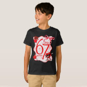 Coquette Bow Six Seven 67 Meme Dabbing Heart Valen T-shirt (Voorkant volledig)