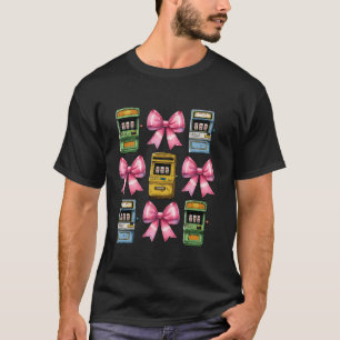 Coquette Bow Slot Machine Gokken Gambler Moeders T-shirt
