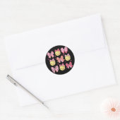 Coquette Bow Softbal Moeder Moederdag Softbal Mam Ronde Sticker (Envelop)