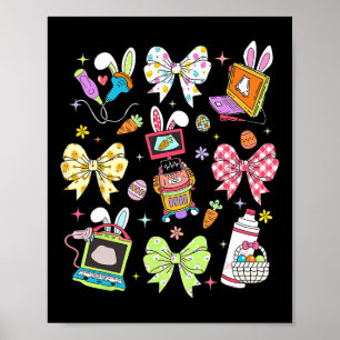 Coquette Bow Sonograaf Easter Ultrasound Tech RD Poster