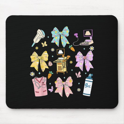 Coquette Bow Sonograaf Easter Ultrasound Tech So Muismat (Voorkant)