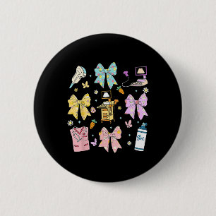 Coquette Bow Sonograaf Easter Ultrasound Tech So Ronde Button 5,7 Cm